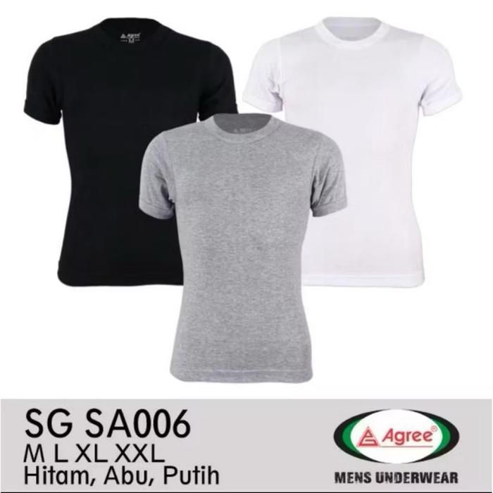 KAOS AGREE ORI / T-SHIRT AGREE /KAOS DALEMAN AGREE / KAOS PUTIH AGREE / BAJU DALEMAN PUTIH