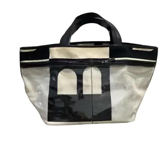 Tote shoulder bag kanvas mix kulit dr bally preloved