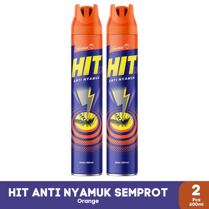 PAKET 2 P HIT Anti Nyamuk Semprot 600 ml - Anti Nyamuk DBD Ampuh Basmi Nyamuk - 2 P HIT 600 Lily Blo
