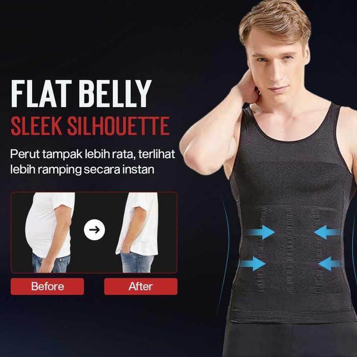 Digap Baju Singlet T-Shirt Korset Pembentuk Tubuh Body Shaper - YB-76