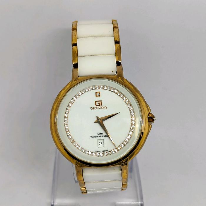 Giotona Jam Tangan Pria GT7295M Rantai Ceramic Desain Elegan Tampilan Mewah Stainless Steel Water Re