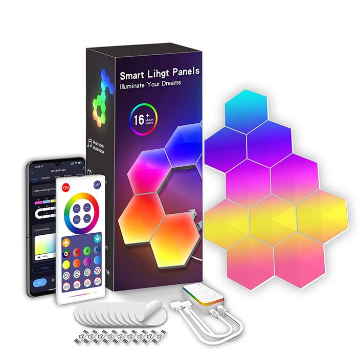 LED Hexagonal Light Indoor Wall Light RGB Bluetooth-compatible/WIFI