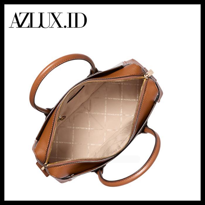 AZLUX MK MERCER MEDIUM SIGNATURE LOGO AND LEATHER BELTED SATCHEL