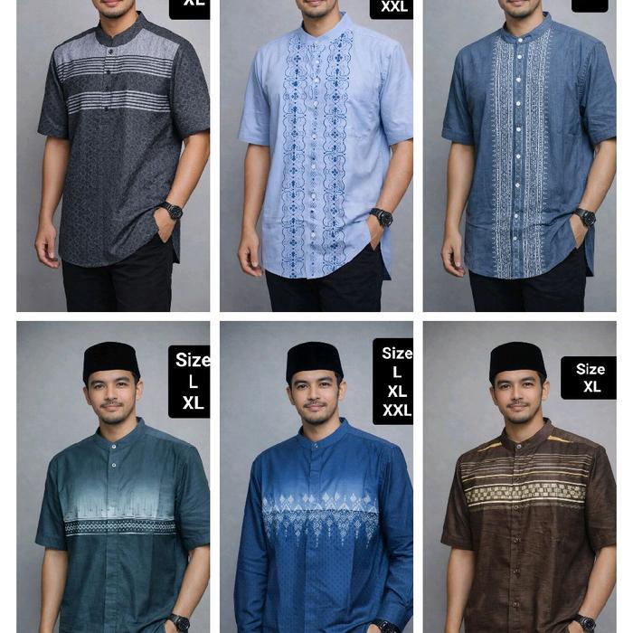 KODE KK - RED CLIFF - S135 - M231 - HAPS - Kemeja Koko Muslim Pria - Model Keren - Size S,M, L dan X