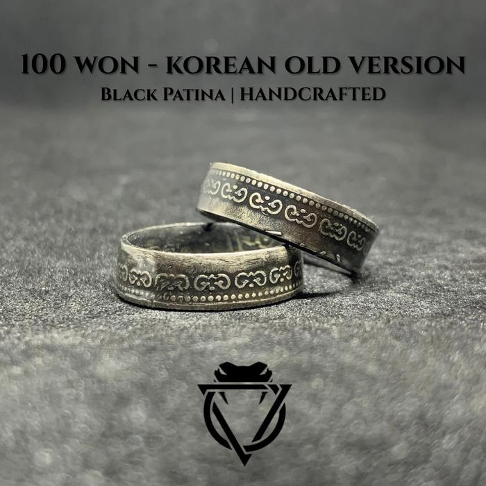Cincin Pria 100 Won Korea Old Version - Black Patina Ring Koin Vintage | ViceRings