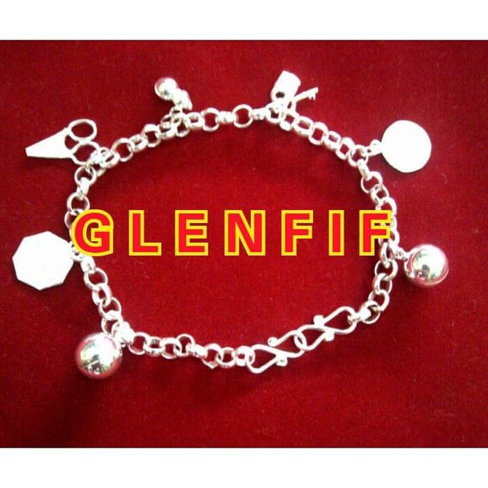 TERLARIS Gelang Kaki Perak Bayi dan Anak model Pakkua Holo + Gembok Kunci