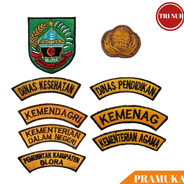 Atribut Bed Logo emerintah Kabupaten Blora  Bordir / Dinas Pendidikan Bordir / Dinas Kesehatan / Kem