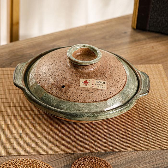 Japanese Clay Casserole Stew Pot Domestic Gas Casserole Soup Pot Open Fire Shallow Pot Ceramic Rice 