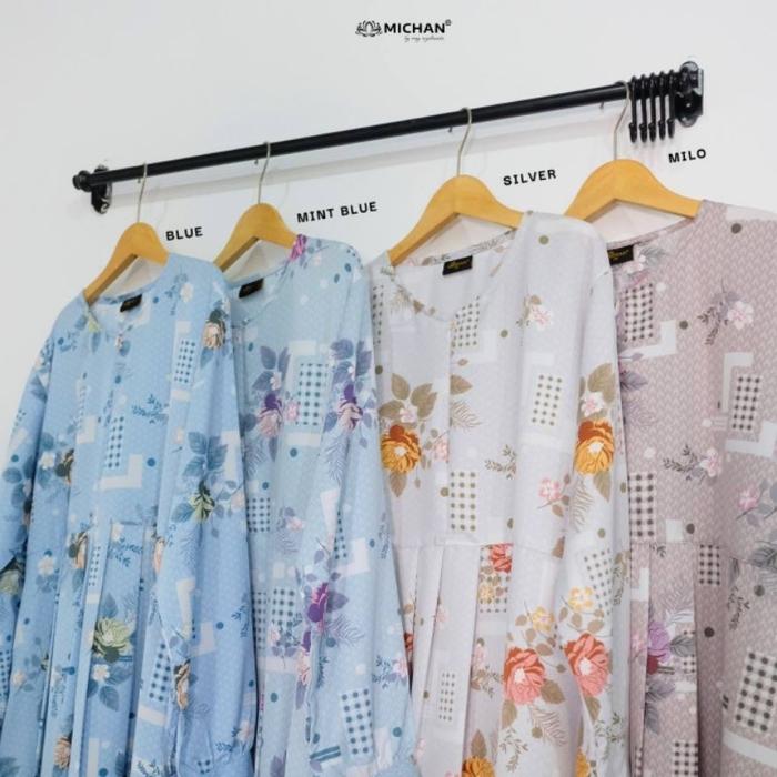 Michan Gamis Michan Kezia Gamis Maxmara Motif Bunga Set Kerudung Baju Muslim Maxmara Motif Bunga Gam