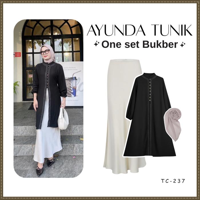 AYUNDA TUNIK One set Bukber Lebaran Terbaru Rok Duyung Tunik Bella Square Remaja Kekinian SET TC-237