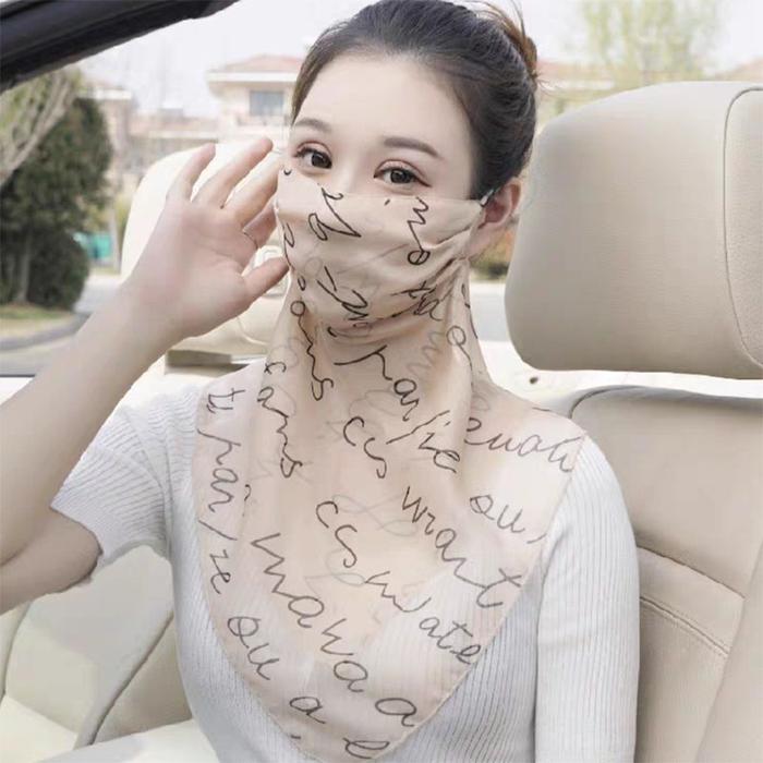 Silk popular sunscreen mask 100% mulberry silk neck veil breathable