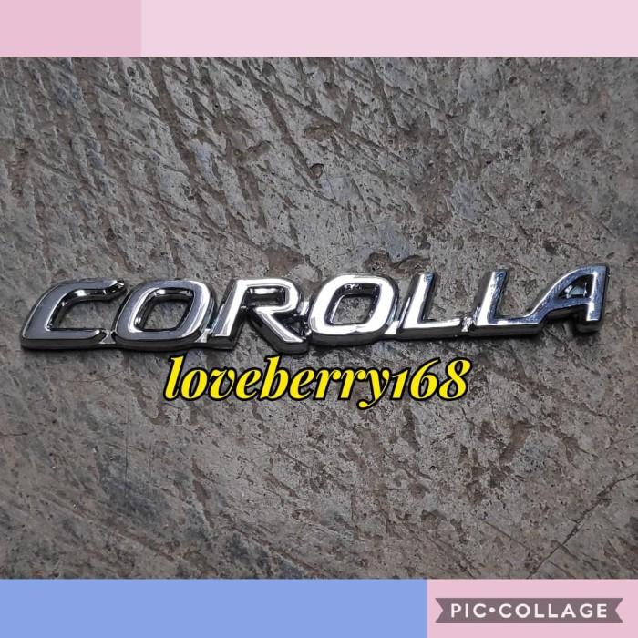 Promo satu buah emblem tulisan COROLLA kecil untuk corolla altis 2003-2011 high quality