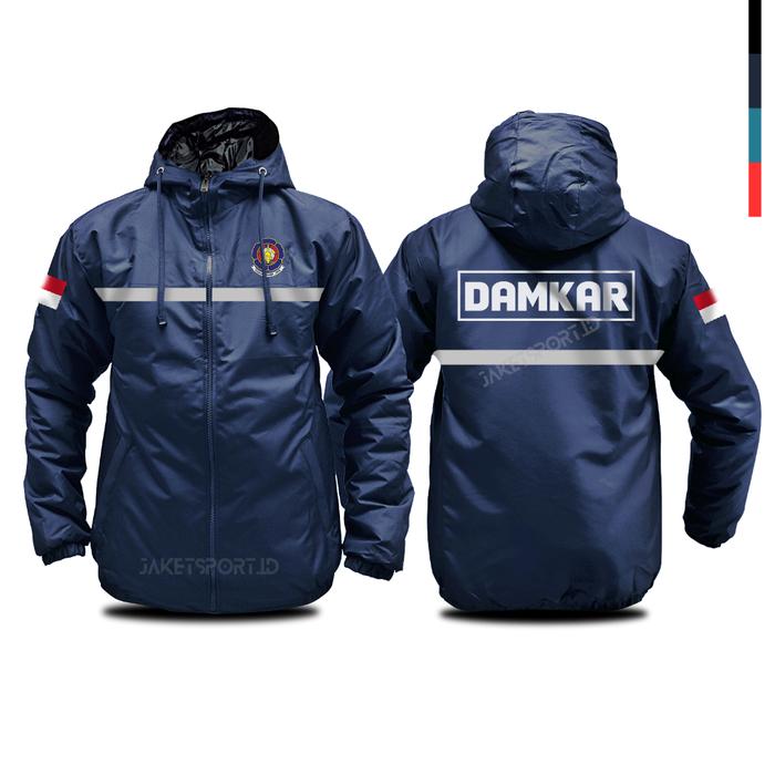 TERBARU!!! JAKET CUSTOM DAMKAR YUDHA BRAMA JAYA PRIA WANITA SCOTLIGHT PARASUT WINDBREAKERS 3 LAPIS M