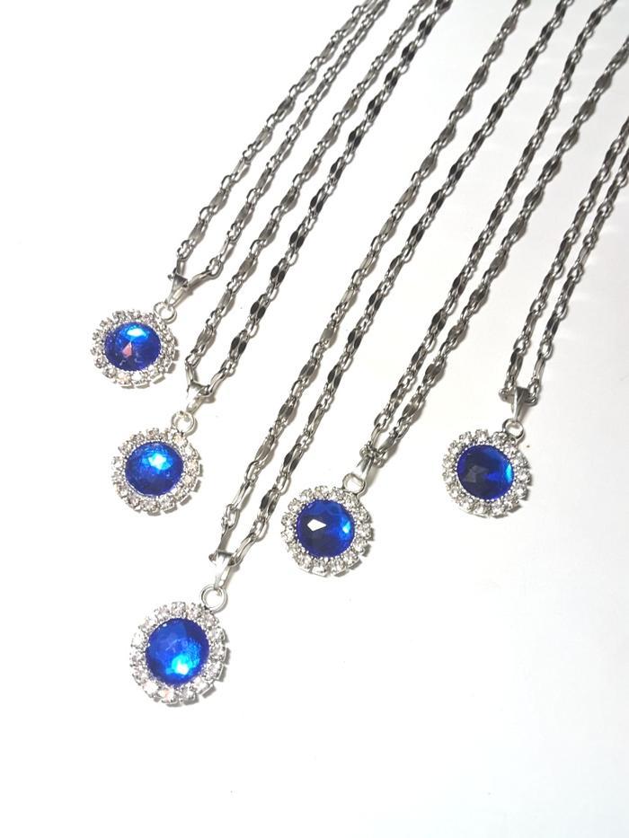 Kalung Birthstone 12 Bulan Birthstone Charm Pendant September Necklace