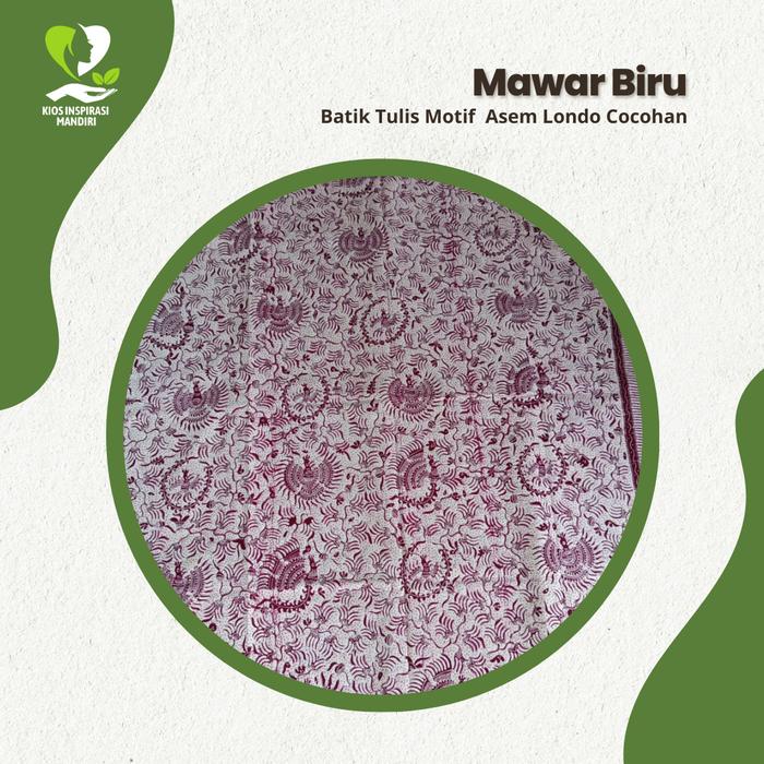 Batik Tulis Motif Asem Londo Cocohan - Mawar Biru
