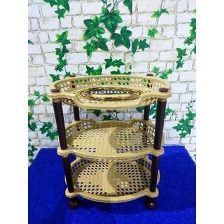 RAK PLASTIK 3 SUSUN OVAL HOBBIT RAK KOSMETIK RAK DAPUR RAK BAWANG RAK MINI SERBAGUNA