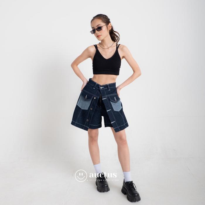 Ready.. AUCTUS - Cher Button Denim Skort