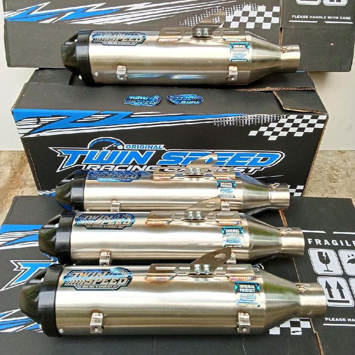Twin Speed Racing KNALPOT STANDAR RACING slincer saja ROB1 SUARA BASS ADEM ALL MOTOR SPORT, Motorcyc