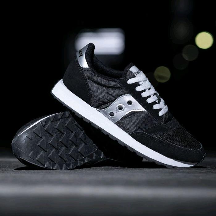 SEPATU SNEAKERS CASUAL PRIA SOUCONY JAZ VINTAGE BALCK GUM Wanita Black Snekers
