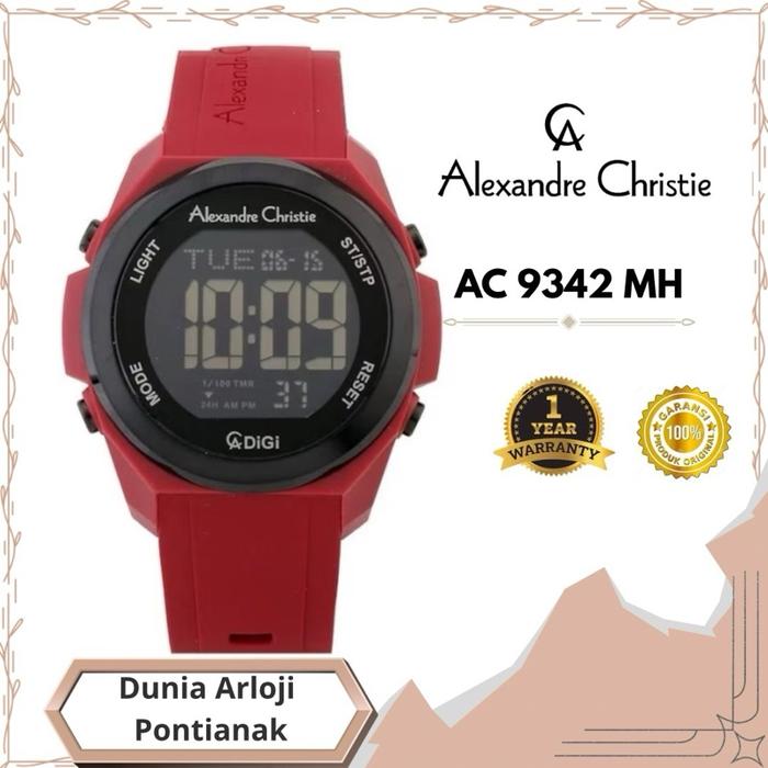 [DUNIA ARLOJI PONTIANAK] ac 9342 Jam tangan cowok Rubber cowok  Ac seri 9342   Digital Kemewahan San