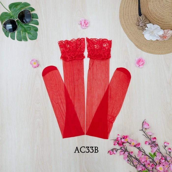 TERJAMIN UNDERWEAR BH CD SEKSI + SABUK PAHA + STOCKING SEXY LACE MERAH AC33B