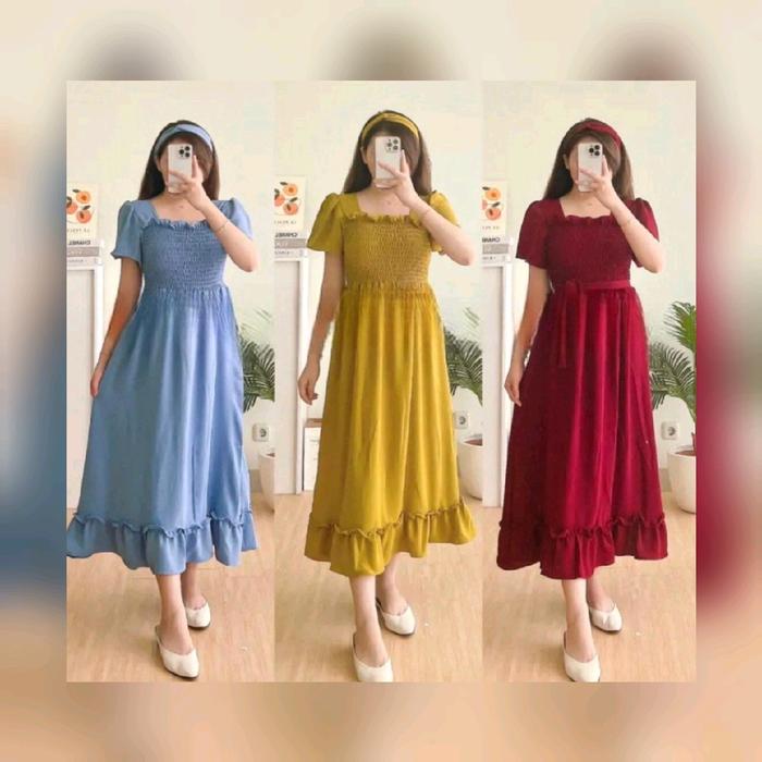 Dress Camila Smok / Daster smok dada / Dress Smok