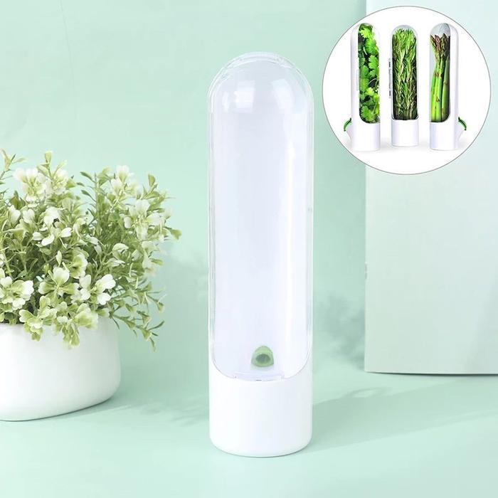 SERBARUMAH ASSA - HERB STORAGE WADAH PENYIMPANAN SELEDRI DAUN BAWANG KEMANGI MINT ASPARAGUS