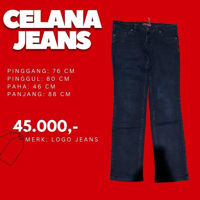 PRELOVED Celana Jeans Wanita Merk Logo Jeans