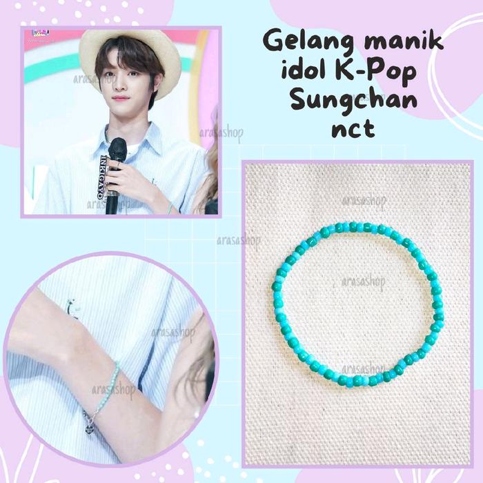 NCT sungchan beads bracelet gelang manik gelang idol Kpop korea