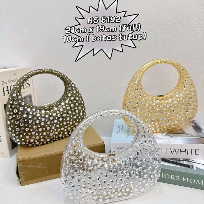 Tas pesta wanita import mahal akrilik terbaru 8192
