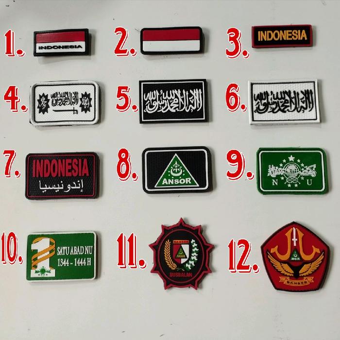 Patch rubber logo banser ansor nu tempelan emblem karet asesories