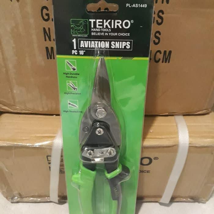 Tekiro Gunting Seng 10" Tipe Lurus .Aviation Snips