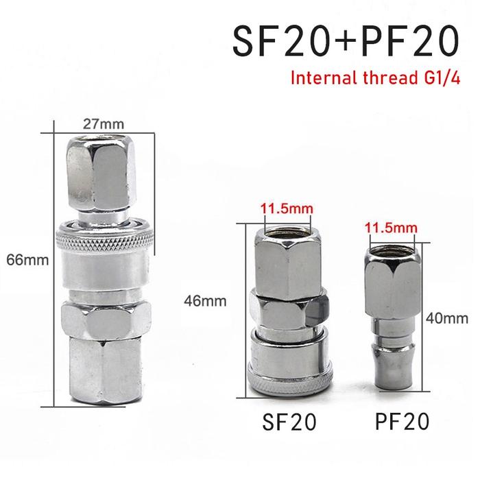 【SF20+PF20/PH20+SH20】Set Quick Coupler SAMBUNGAN SELANG Kompresor Type 20