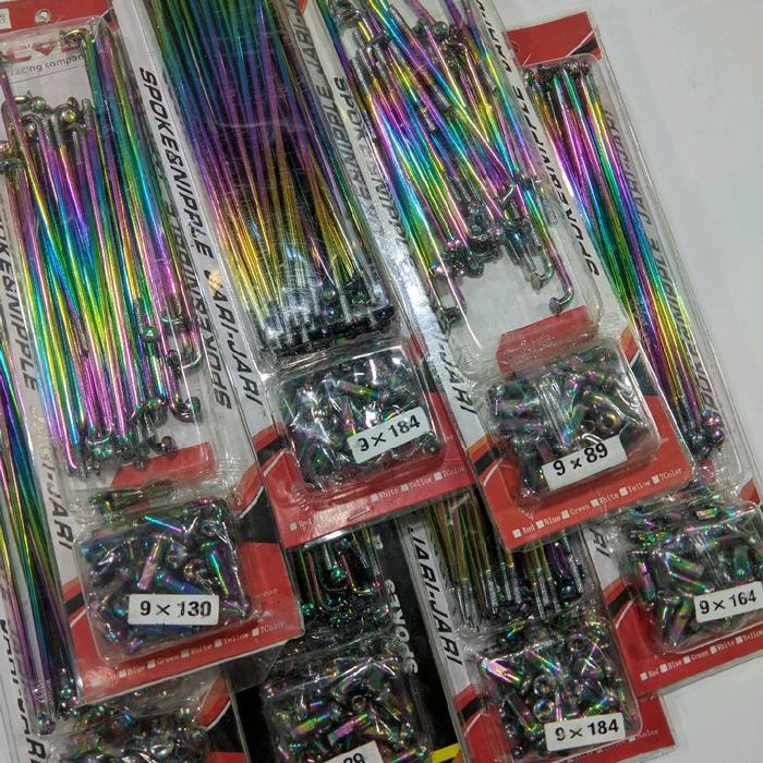 Jari Jari/Ruji Vleg Ring 17 Warna Pelangi/Rainbow Khusus Ring 17 Semua Motor Harga Sepaket Depan Bel