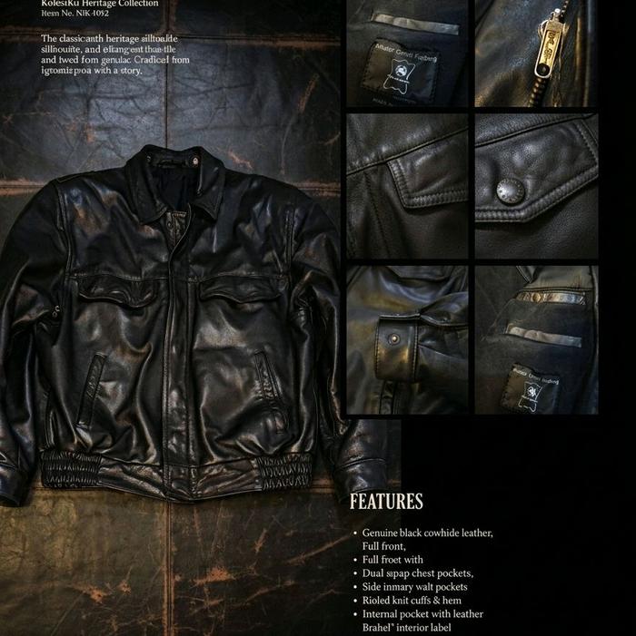 Vintage Leather German Polizei Jacket Medium Black