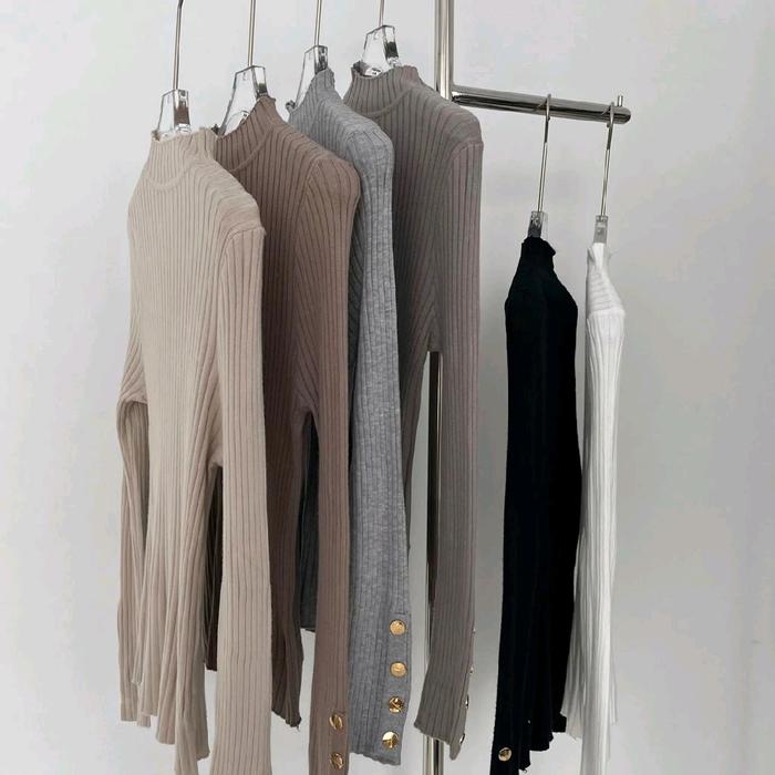 PINKDOSE Angel (bisa dijadikan inner/manset) Kancing Nyaman Panjang Tebal Knitwear Atasan