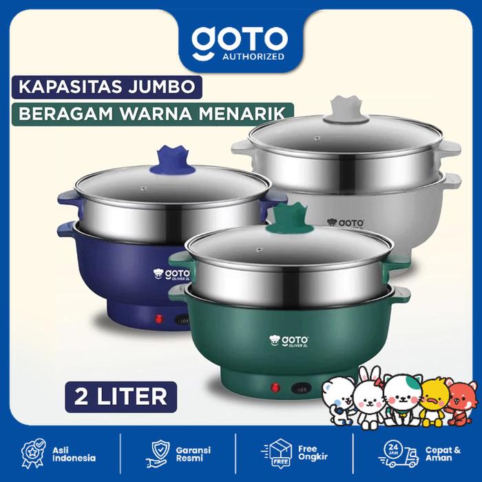 Goto Oliver Electric Fry Pan Panci Listrik Multifungsi Besar Jumbo