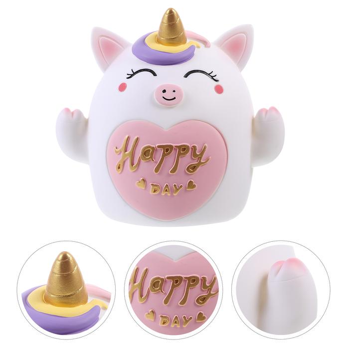 Container Piggy Jar Desktop Saving Home Decor Coin Box Cartoon Bank