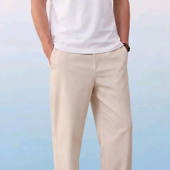 Preloved! G2000 Slim Tapered Fit Men's Beige Trouser Size 33 (waist 86, hip 92, front rise 28, back 