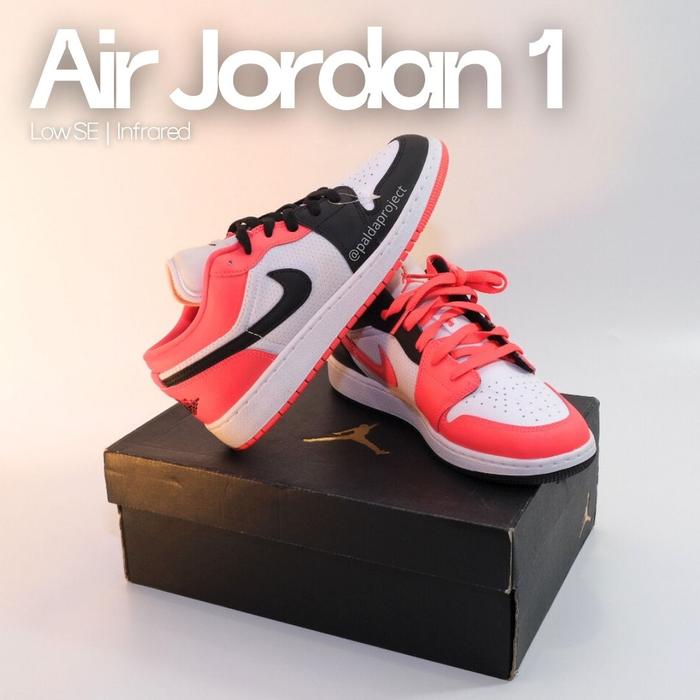 Sneakers Shoes Nike Air Jordan 1 Low SE Infrared GS (FB4420 616) - 100% Original