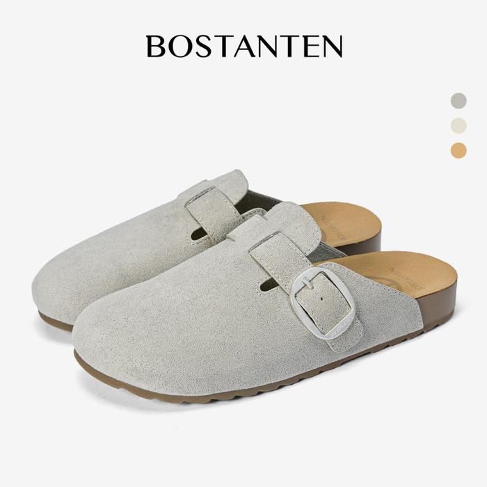 [Nut Pudding Shoes] BOSTANTEN Sandal Birken Couple Pria Wanita Kasual Serbaguna Sol Karet Lempeng Le