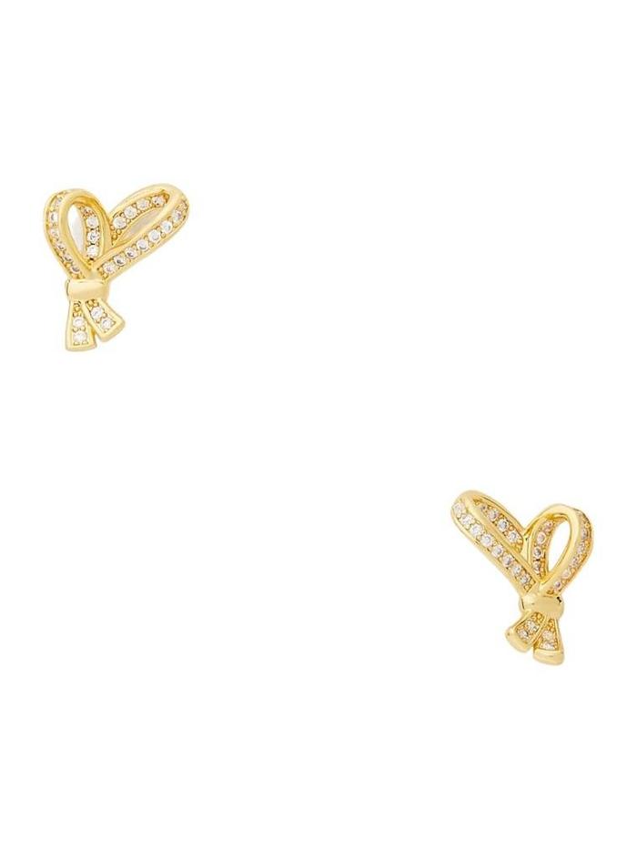 KATE SPADE All Tied Up Pave Studs Gold