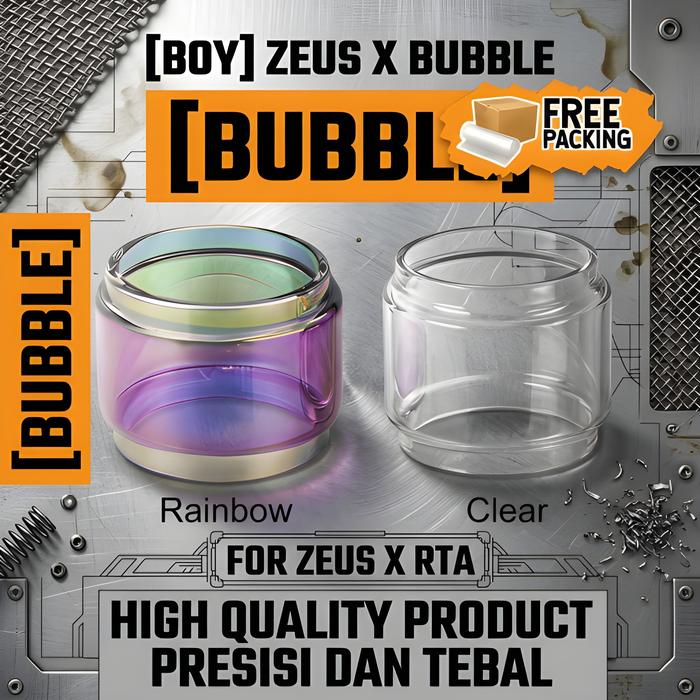 CEPAT HABIS Fat Boy ZEUS X RTA Bubble Glass Replacement Kaca Tank Premium