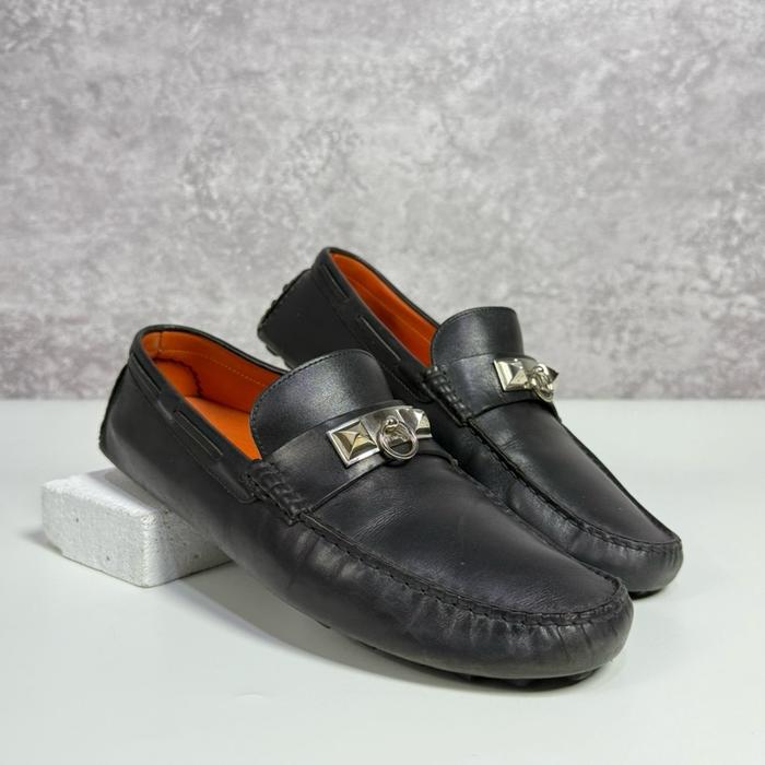 Hermes Irving Black Loafers