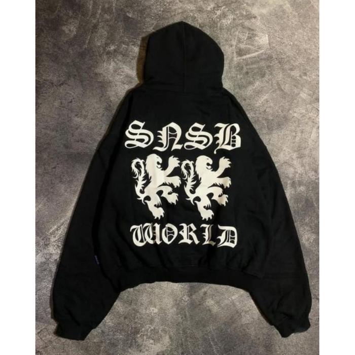 SWEATER HOODIE BOXY SNSB WORD FAUL OVERSIZE UNISEX PRIA WANITA COD