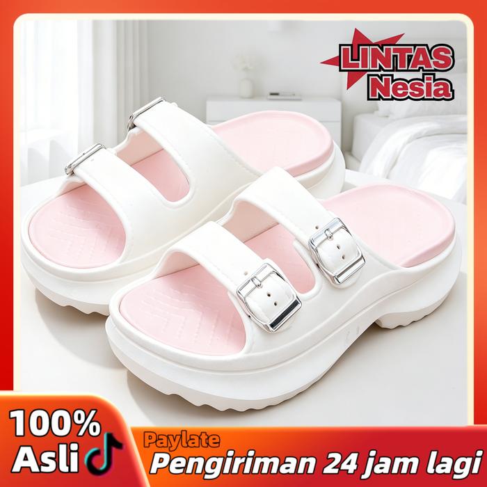 LintasNesia - Sandal Wanita Kekinian Tinggi Wedges Sandal Jelly Wanita Sandal Fuji Wanita Korea
