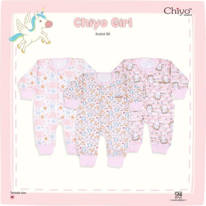 [TOMS] CHIYO BABY (3pcs) Jumper Panjang Buka Kaki Motif Terbaru Bahan Bamboo Fibre | Baju kodok Panj