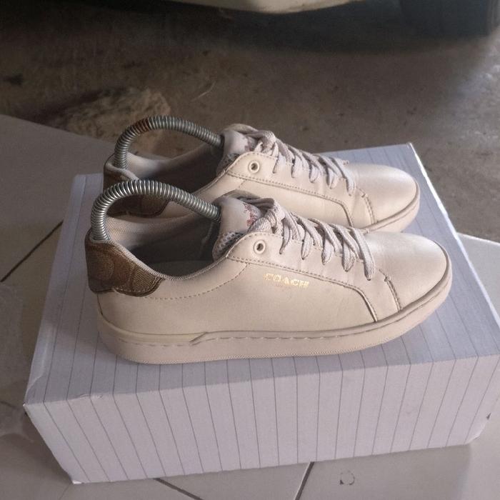 sepatu second branded coach clip low leather size 37 original authentic