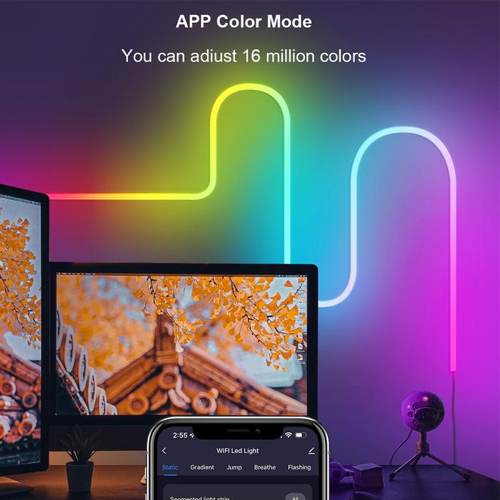 RGB LED Strip Light IP65 Waterproof Music Sync Lamp Ribbon Remote