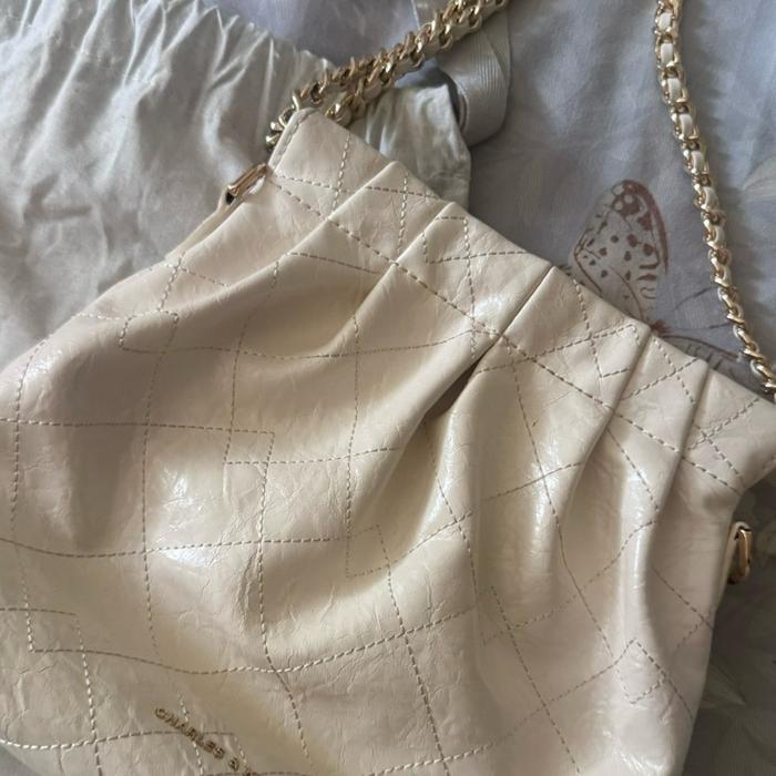 preloved charles and keith Tas Ransel Two-Way Chain-Handle Duo - Cream